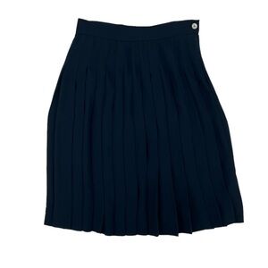 Liz Claiborne Collection Navy Blue Pleated Above The Knee Skirt Size 8 Women's
